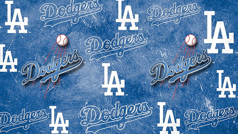 Words Of LA Dodgers With Blue And White Background Dodgers, HD wallpaper