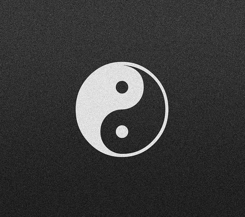 yin yang, gray, sign, white, HD wallpaper