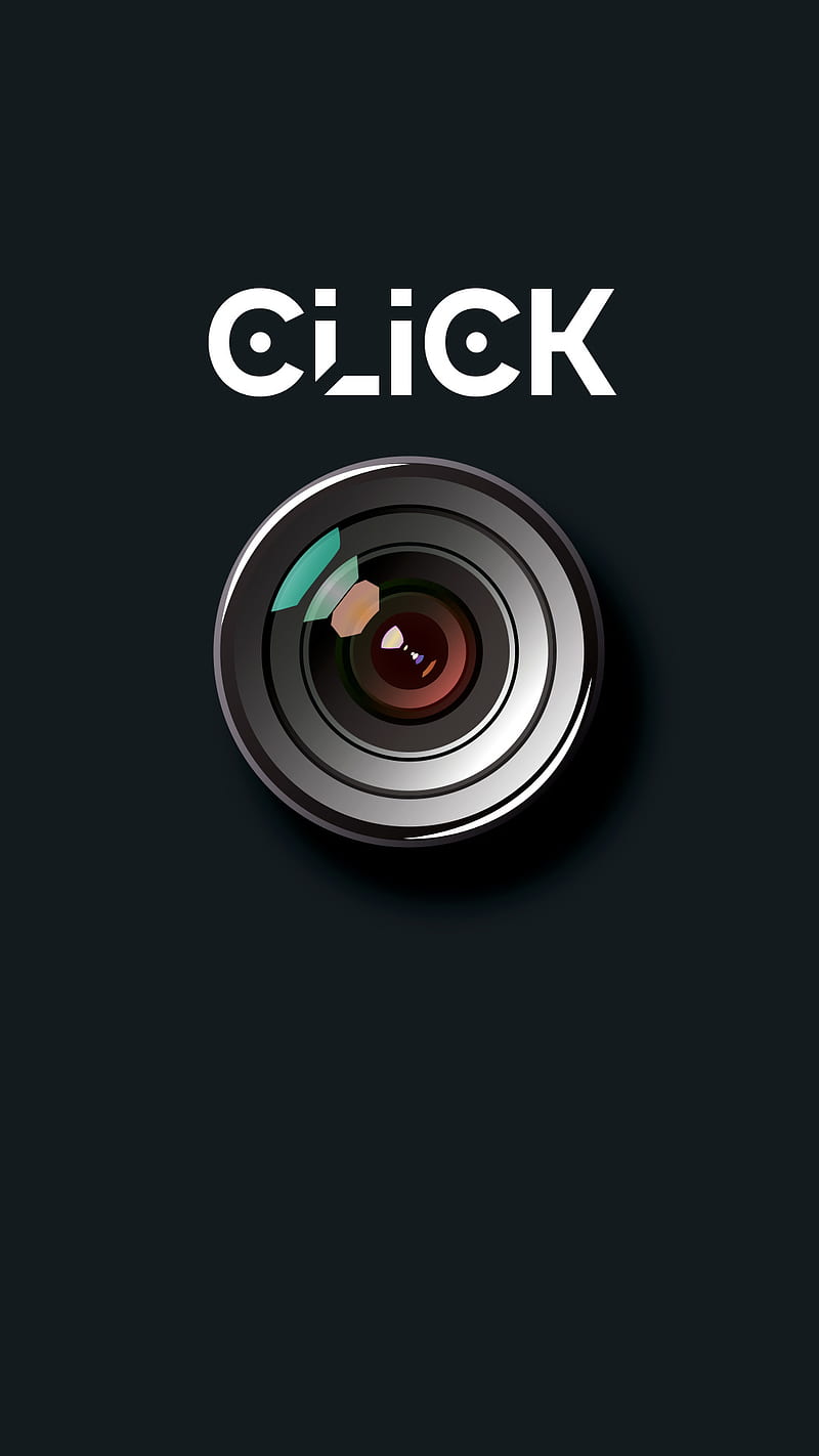Click, black, camera, logo, HD phone wallpaper