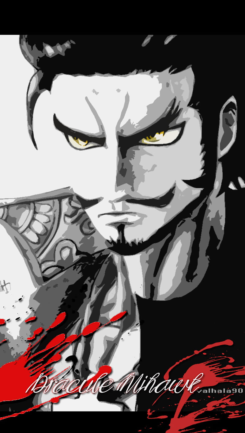 Drawing Dracule Mihawk Black Sword l One piece 