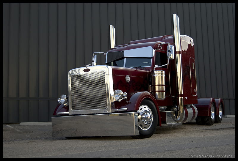 Custom Pete, truck, 18wheeler, big rig, semi, HD wallpaper