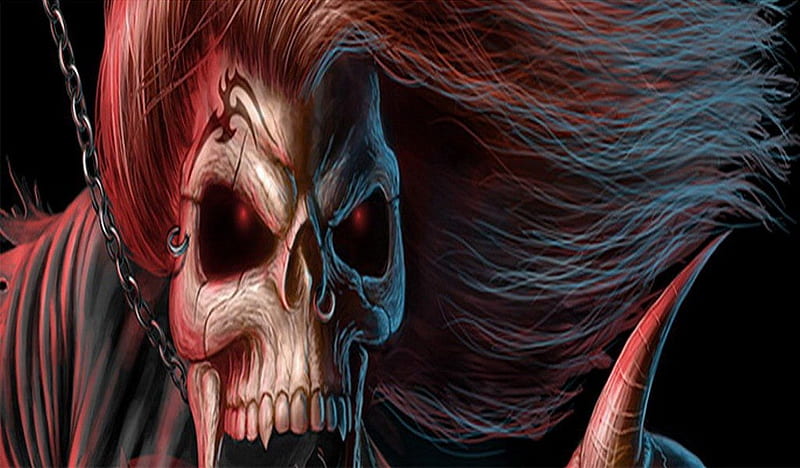 Evil skull, fantasy, dead, reaper, dark, scary, evil, bone, skull, HD  wallpaper | Peakpx