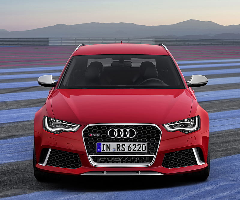 Audi Rs 6 Avant, auto, car, red, rosso, speed, vehicle, wagen, HD wallpaper