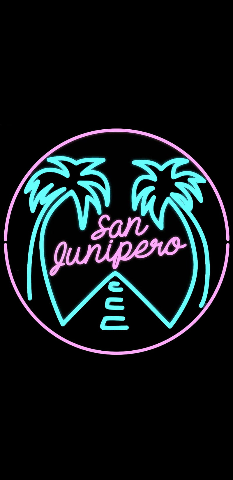 San junipero, 80s, black, black mirror, blackmirror, episode, glow, neon, rad, sanjunipero, HD phone wallpaper