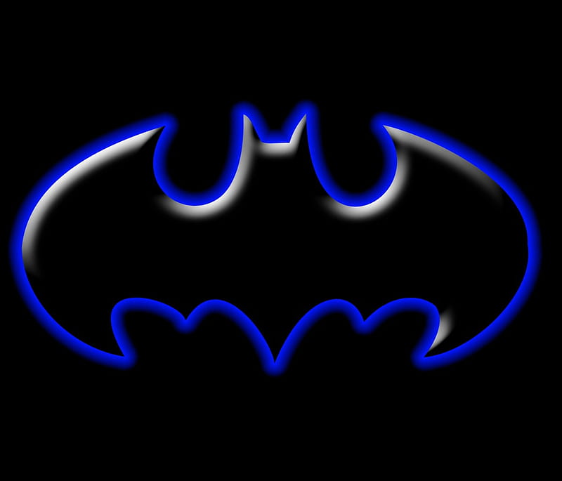 Batman, blue, logo, HD wallpaper | Peakpx