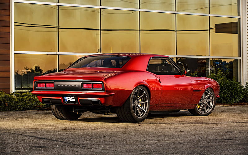 Chevy, 1968 cars, Chevrolet Camaro, american cars, red Camaro, Chevrolet, muscle cars, HD wallpaper