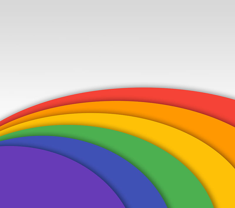 Rainbow, colors, flat, gray, light, material, spectrum, HD wallpaper
