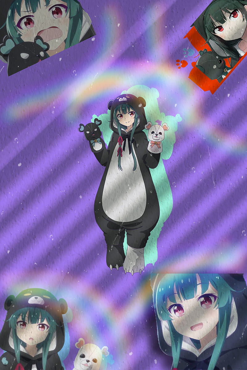 Kuma Kuma Kuma Bear, aaaaaa, anime, caricatura, kuma, kumabear, purple,  waifu, HD phone wallpaper | Peakpx