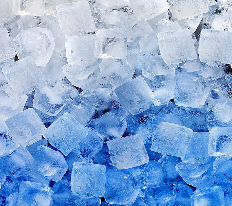 Ice Cubes, blue, HD wallpaper