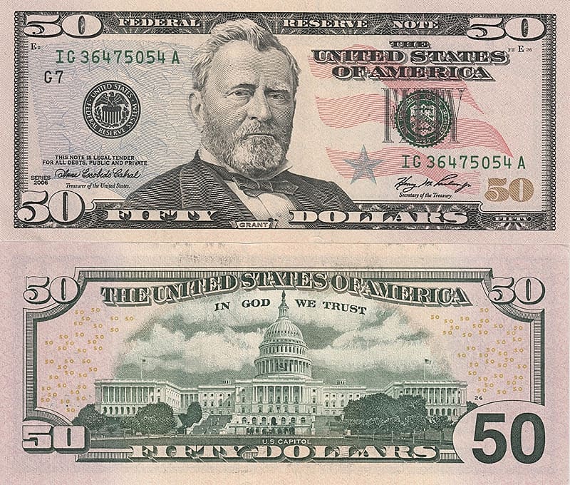 United States 50 Dollares, USA, 50 Dollares, Notaphily, Banknotes, HD wallpaper