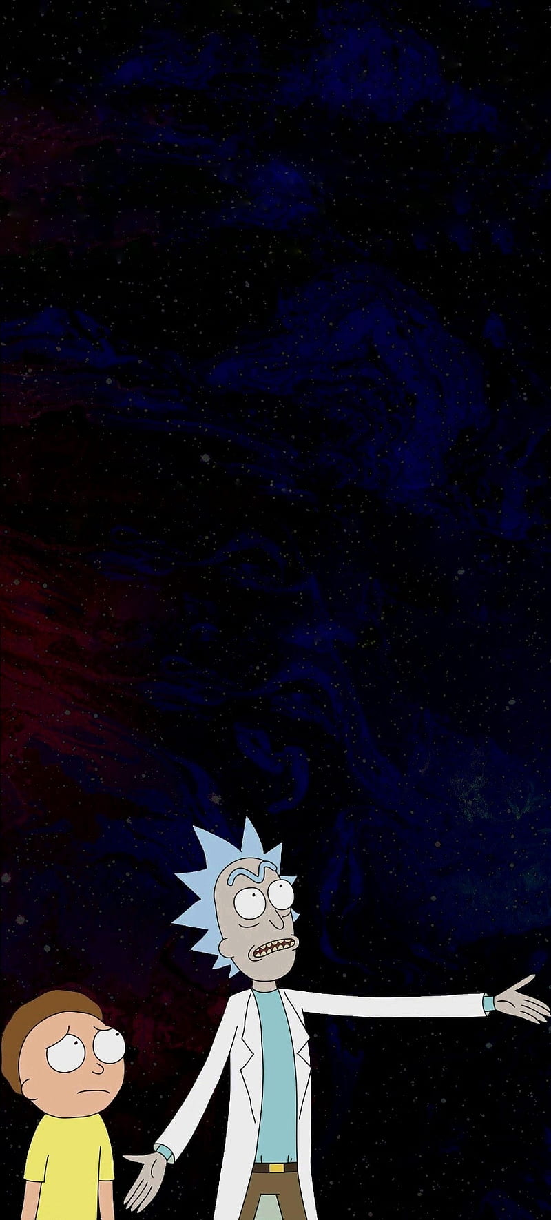 Rick and Morty, colorful, moon, rainbow, space, trippy, HD phone