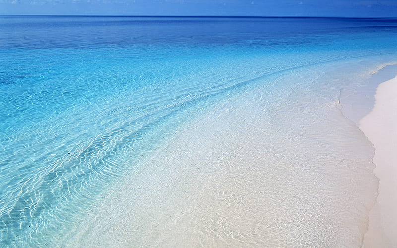 Pure, sand, water, white, ocean, HD wallpaper