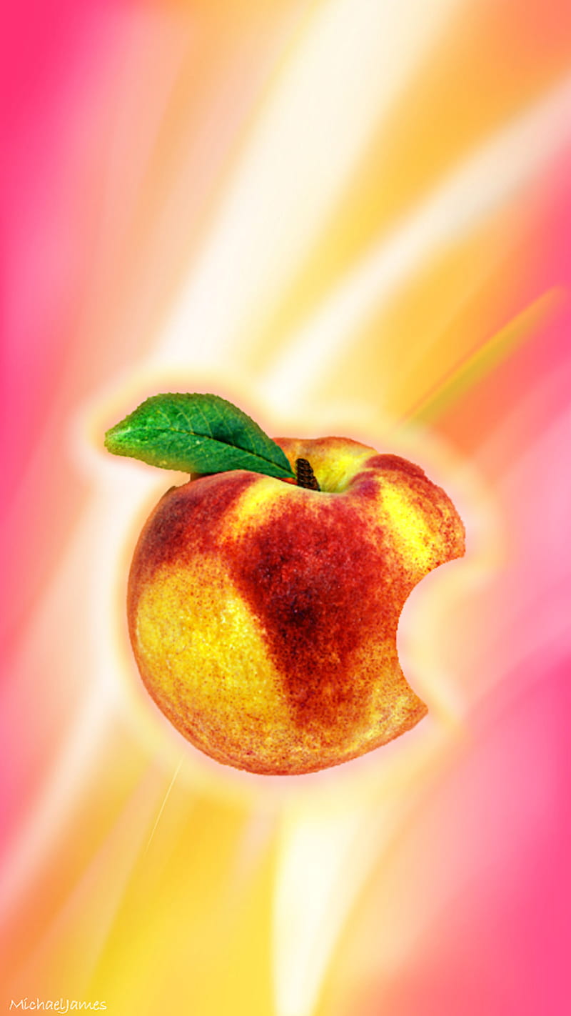 Pink And Peachy, apple, fruit, logo, HD mobile wallpaper | Peakpx