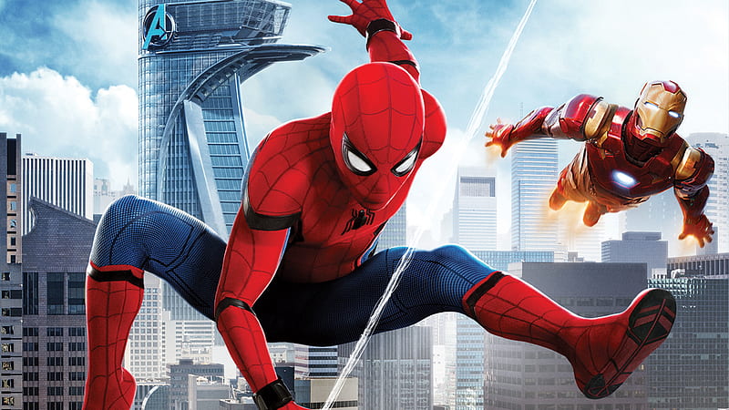 Spiderman And Iron Man , spiderman, iron-man, superheroes, HD wallpaper