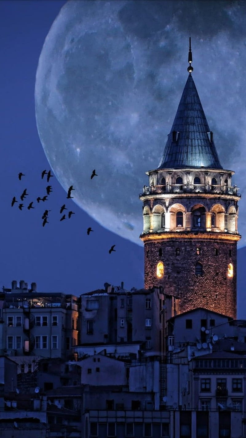 Galata Tower, istanbul, paper, papers, temple, tower, towers, wall, HD phone wallpaper