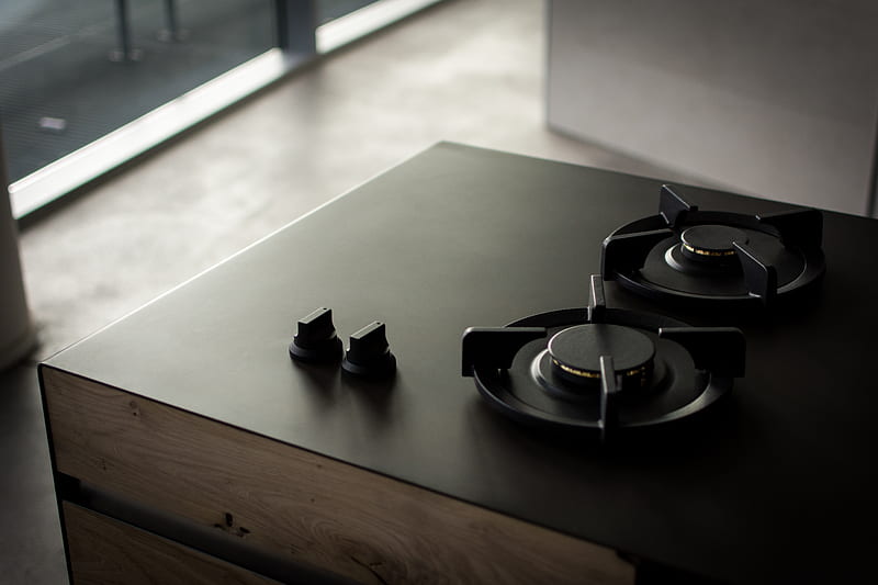 black 2-burner stove, HD wallpaper