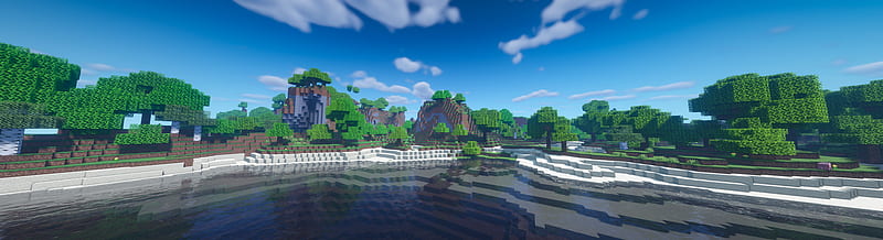 Video Game, Minecraft, Landscape, Panorama, HD wallpaper