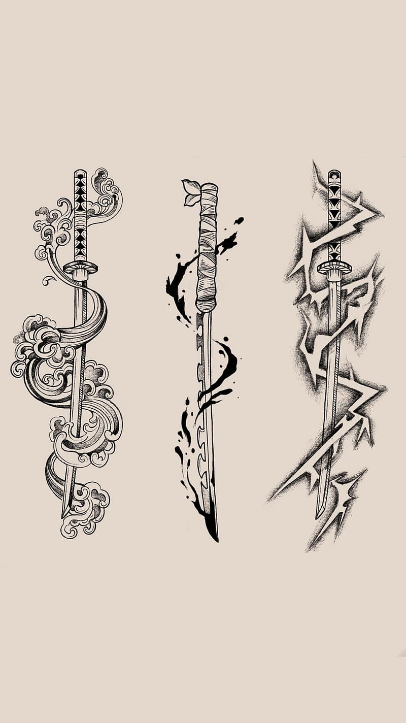 Swords, sakonji, zenitsu, inosuke, demon slayer, katana, tanjiro, kimetsu no yaiba, muzan, nezuko, giyu, HD phone wallpaper