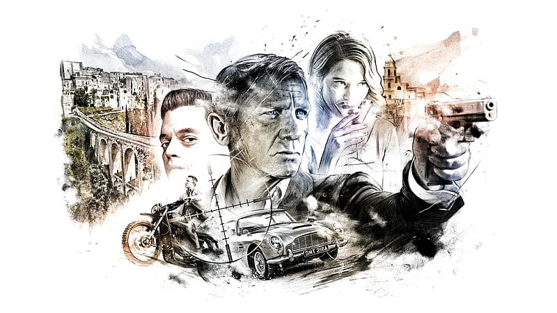James Bond, No Time to Die, Daniel Craig , Rami Malek , Léa Seydoux, HD wallpaper