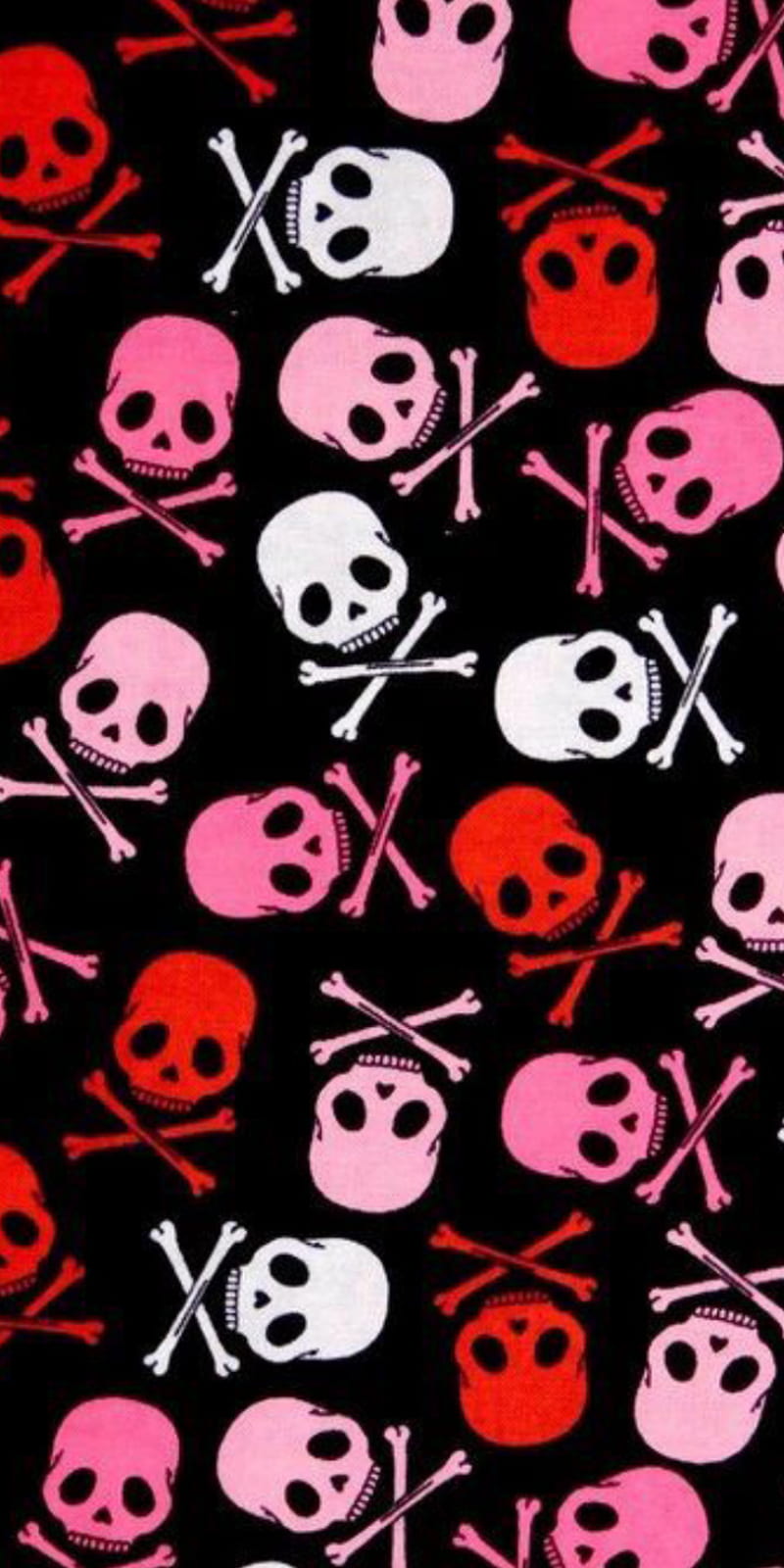 Skulls, crossbones, halloween, halloween , holiday, pink, red, skull, white, HD phone wallpaper