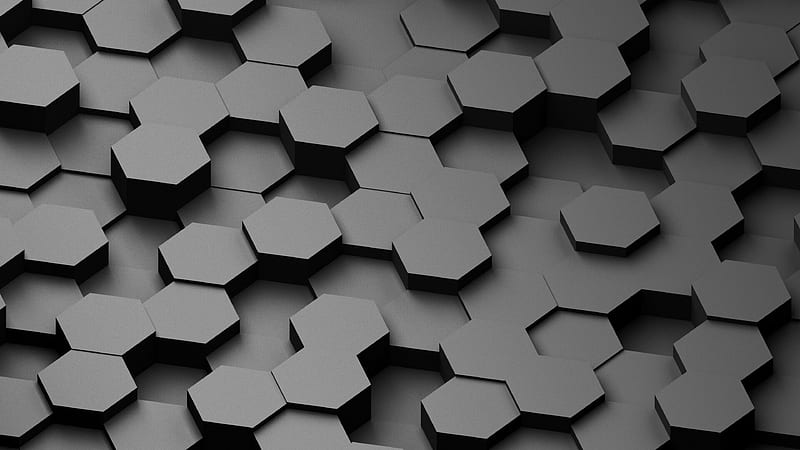 honeycomb, gray, volume, HD wallpaper