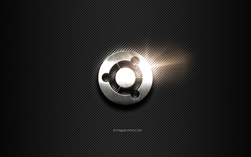 Ubuntu Metal logo, black lines background, black carbon background, Ubuntu  logo, HD wallpaper | Peakpx