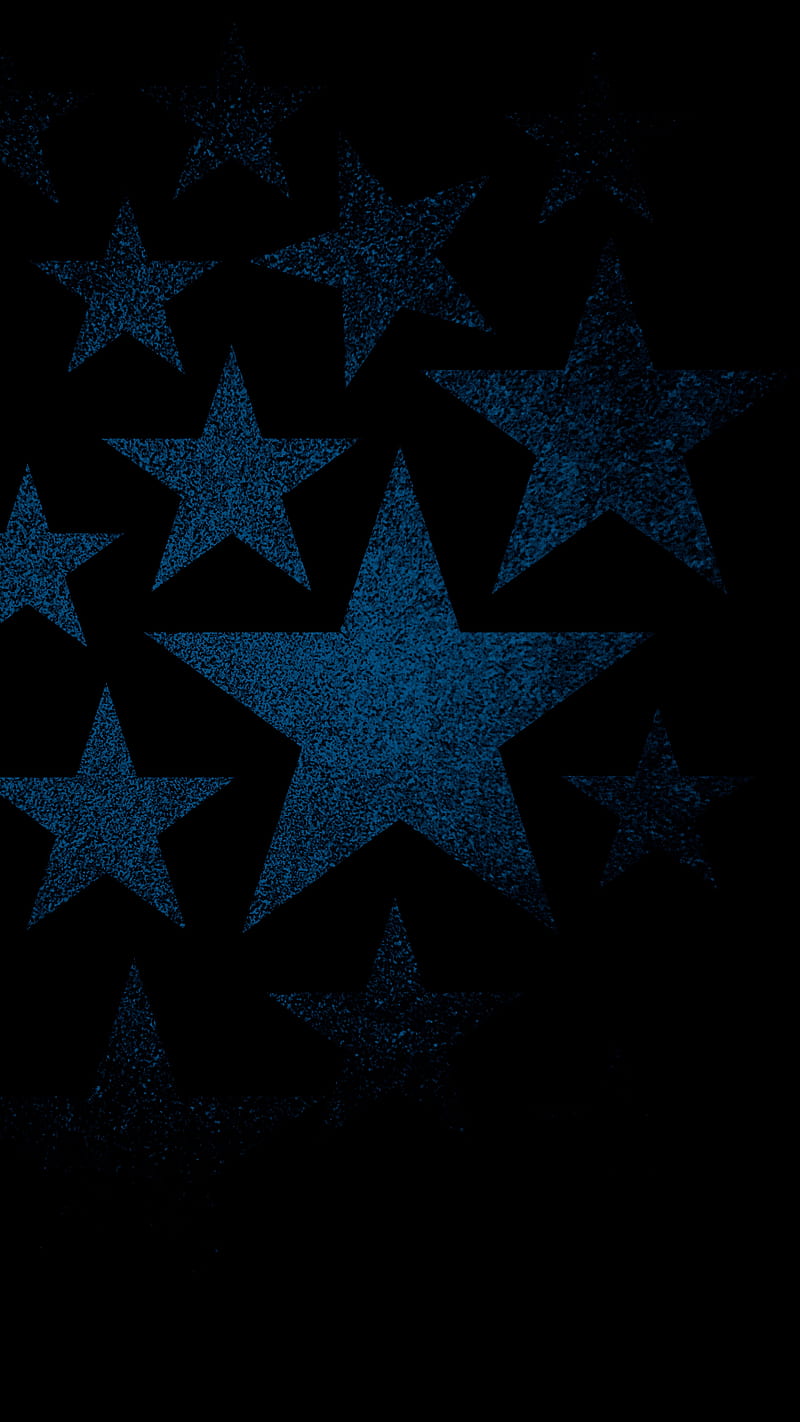 Dark Blue Stars, black, blue, clean, dark minimal, simple, star, stars, texture, HD phone wallpaper
