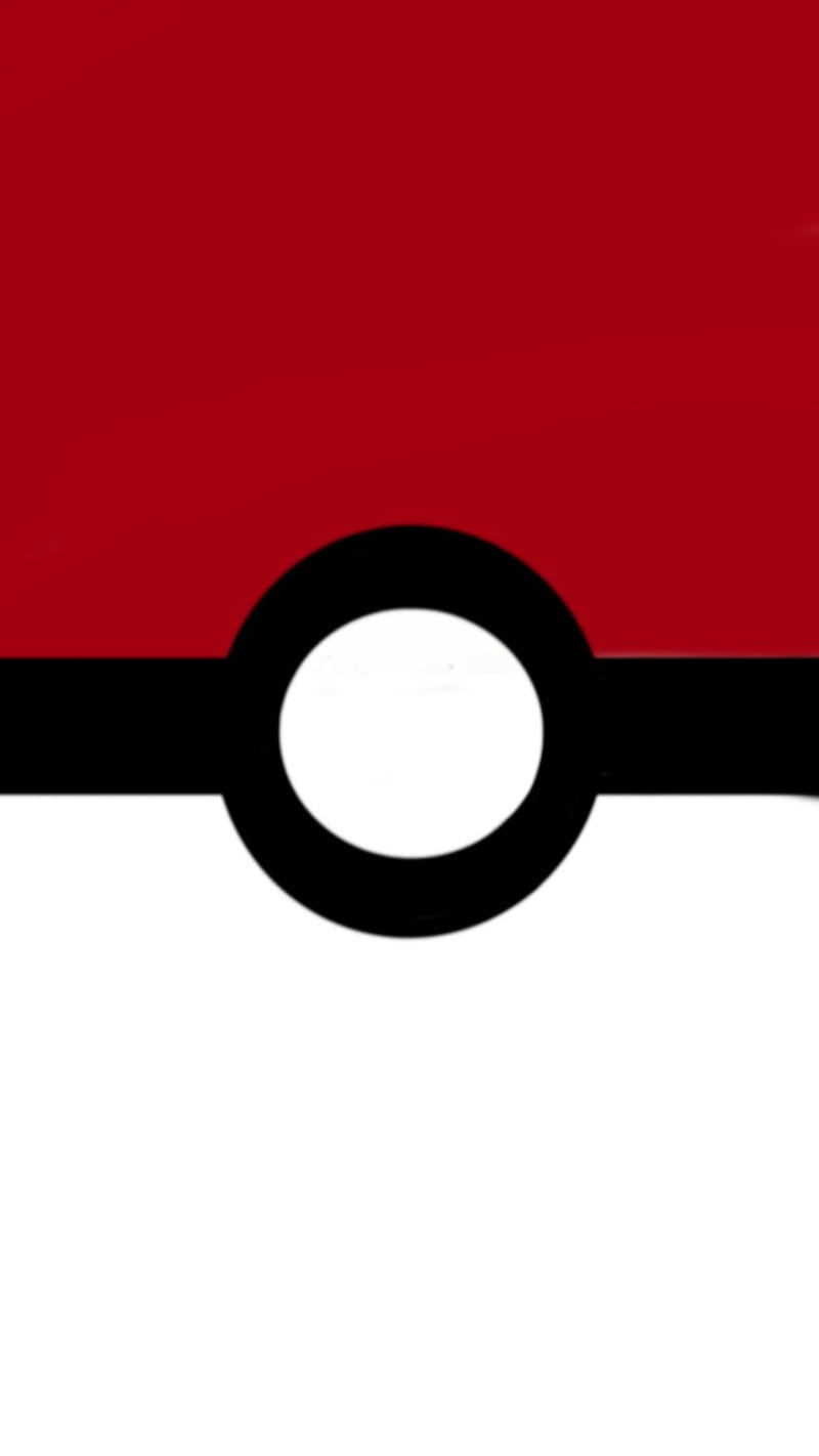 Pokeball minimalist, anime, ball, minimalist, pokeball, pokemon, red, simple, white, HD phone wallpaper