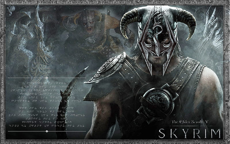 TES SKYRIM Version A, dragonborn, warrior, elder of scrolls, video games, skyrim, HD wallpaper