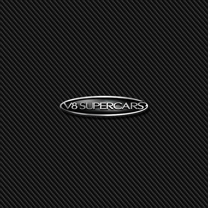 V8 Supercars Carbon, badge, emblem, logo, v8 supercars, HD phone wallpaper