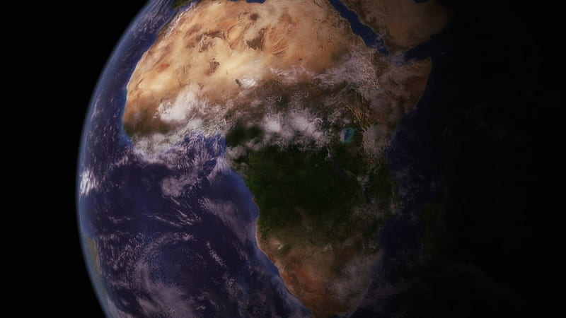 Africa via Sattelite, Sattelite, Earth, Africa, Space, HD wallpaper