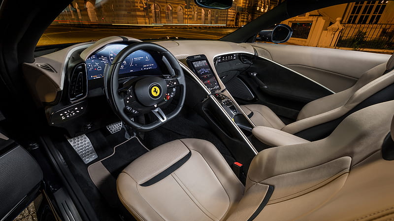 Ferrari Roma 2020 Interior, HD wallpaper