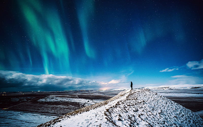 Iceland Aurora Night 2022 Arctic Circle, HD wallpaper