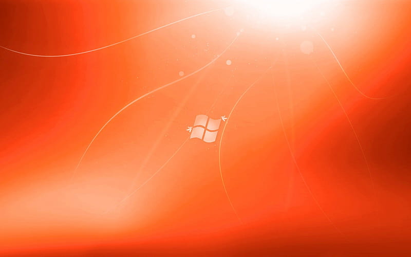 10 - Windows 7, red, windows, windows 7, orange, 7, yellow, microsoft, seven, HD wallpaper