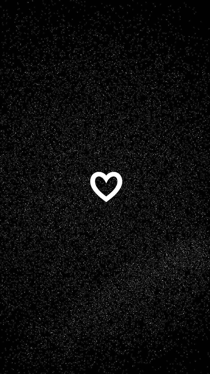 Black Heart In Starry Sky, Broken Heart Black and White, HD phone wallpaper  | Peakpx