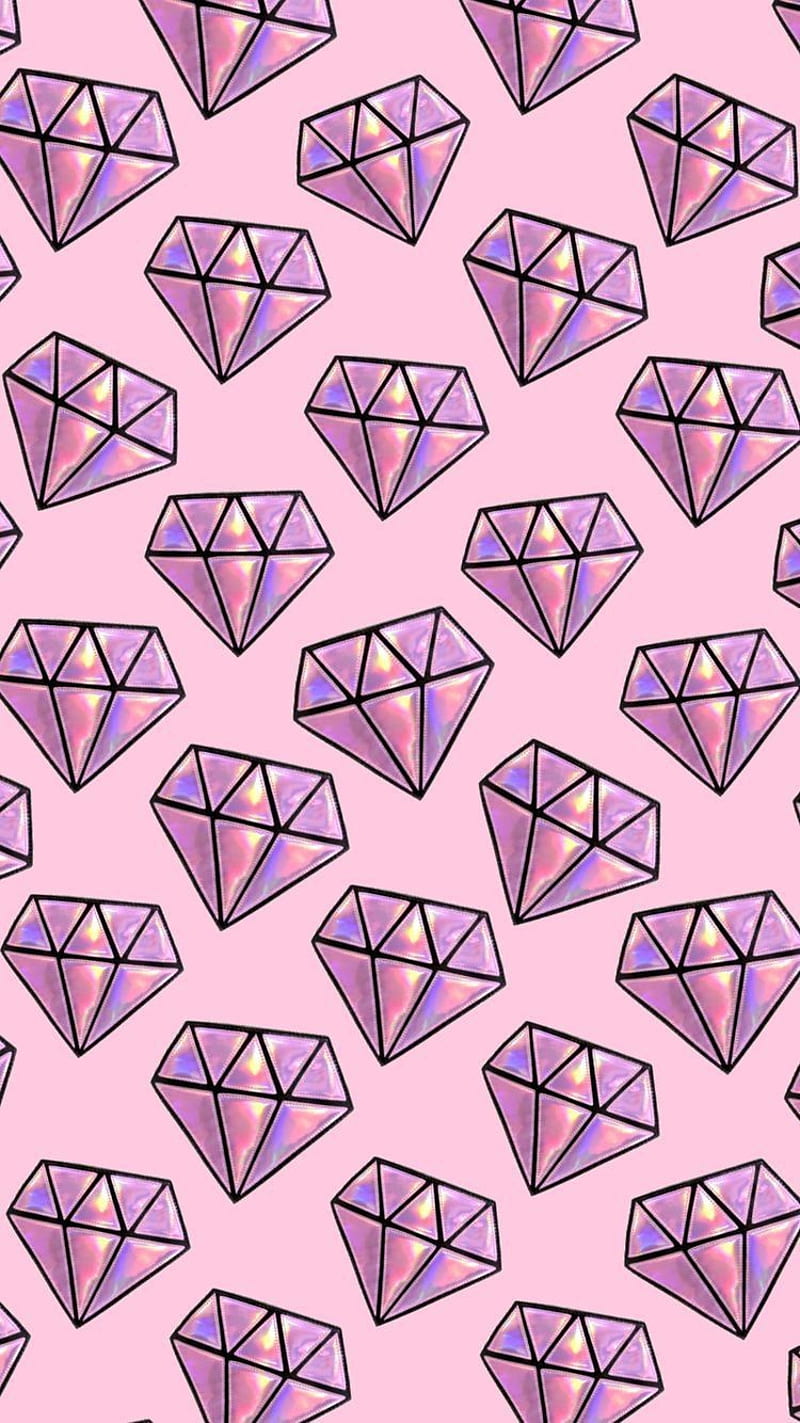 Diamantes, brillo, chic, girl, pink, rose, top, vintage, HD phone wallpaper