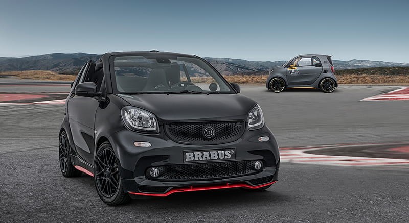 2018 BRABUS 125R based on Smart ForTwo Cabrio (Color: Black) - Front , car, HD wallpaper