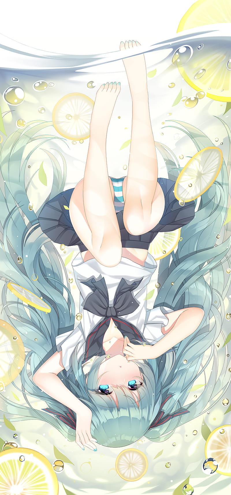 Vocaloid, Hatsune Miku, underwater, HD phone wallpaper