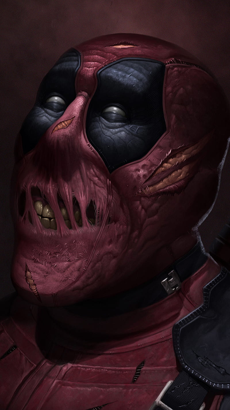 Deadpool horror, face, scary, HD phone wallpaper