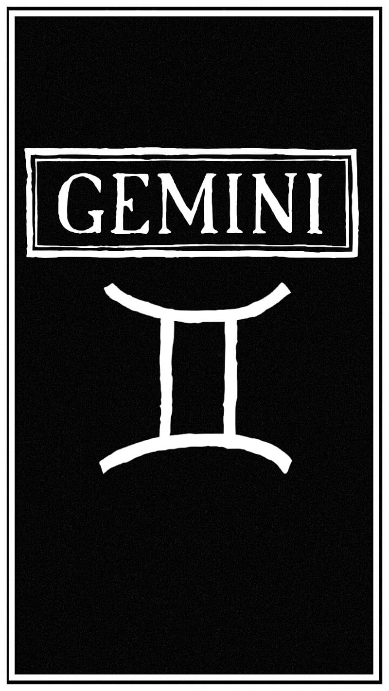 Gemini, zodiac, black, white, HD phone wallpaper