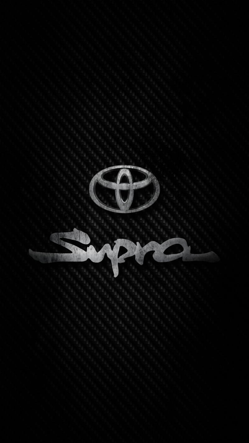 Supra logo, car, carbon, HD phone wallpaper