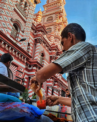 Красная мечеть Коломбо. Мечеть в Шри Ланке.