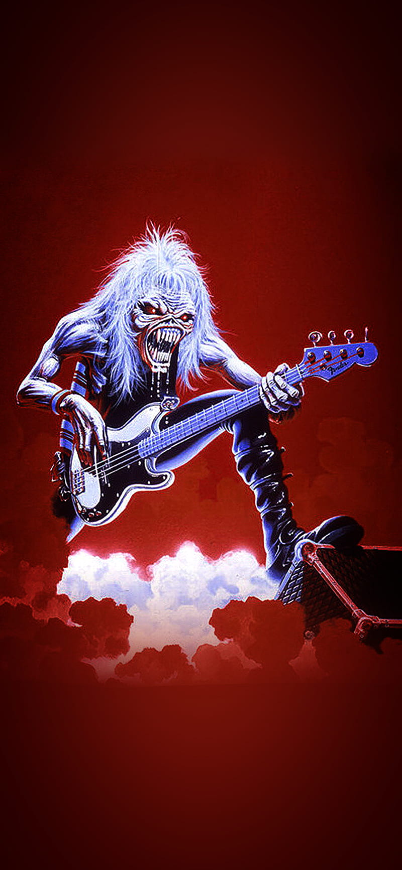 Iron Maiden, cd cover, eddie bass, mobile background, real dead one, HD  phone wallpaper | Peakpx