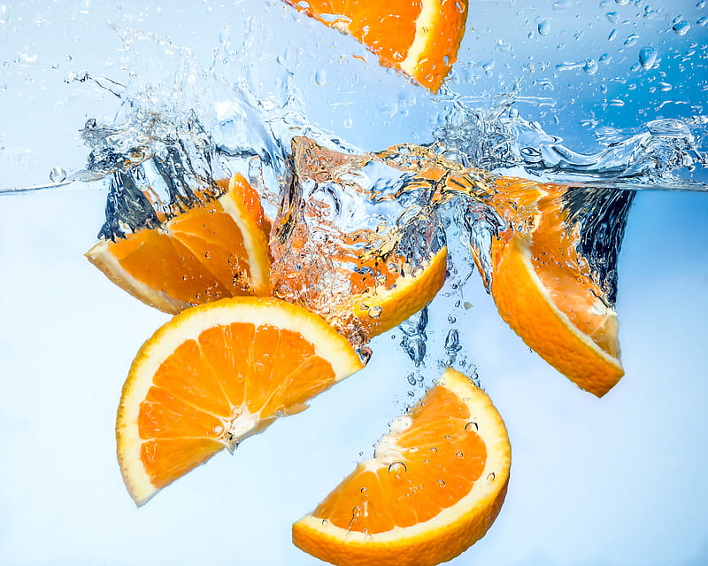 Fruits, Orange, Water, orange (Fruit), HD wallpaper