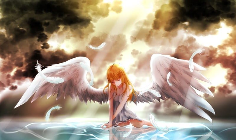 manga anime fallen angel girl fille ange déchufreetoedit  Fallen  Angel Girl Png Transparent Png  Transparent Png Image  PNGitem