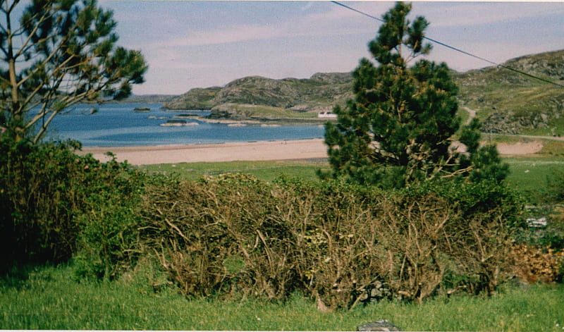 Clashnessie Bay, sand, clashnessie, pine, assynt, scotland, by lochinver, north-west coast, sea, HD wallpaper