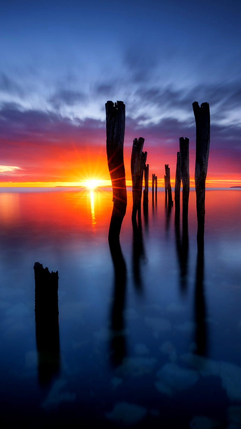 Captivating Sunset, captivating, sea, sunset, HD phone wallpaper
