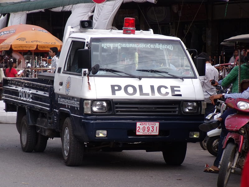 Hyundai, cambodia, pick up, police, truck, HD wallpaper | Peakpx