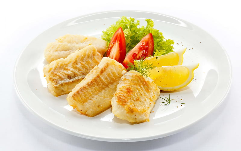 Fish Dish, delicious, food, fish, healthy, vegetables, HD wallpaper