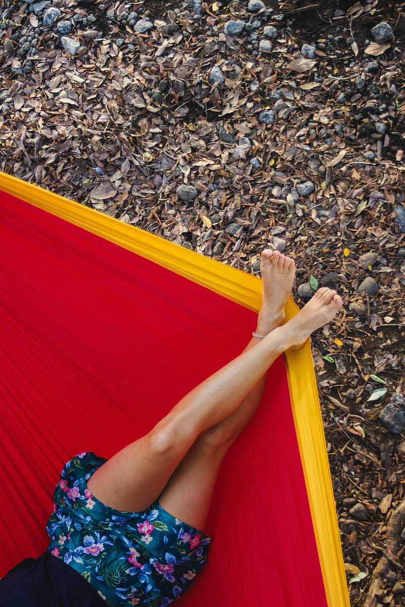 legs, girl, hammock, rest, HD phone wallpaper